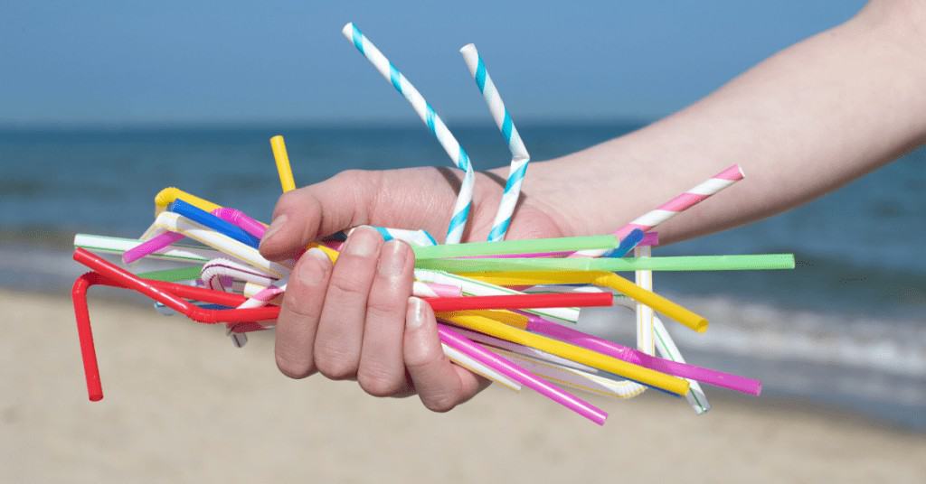 Eco-Friendly-Gifts-Christmas-Straws-on-Polluted-Beach