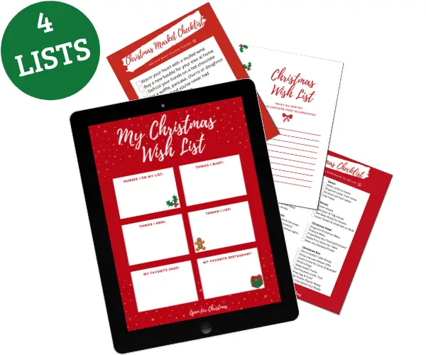 Christmas checklists - Open for Christmas