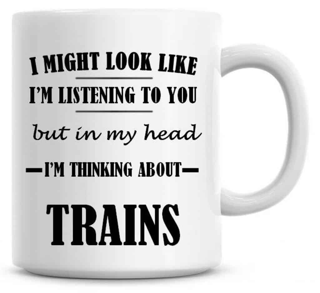 Coffee Mug Funny Humor Cool Gifts for Train Lovers UK