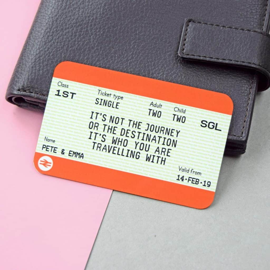 Personalised Train Ticket - Cool Gifts for Train Lovers UK