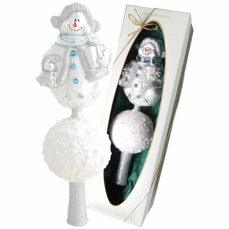 Snowman on Snowball Christmas Tree Topper