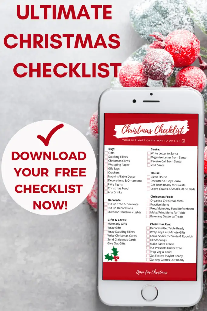 Ultimate Free Christmas Checklist - Printable
