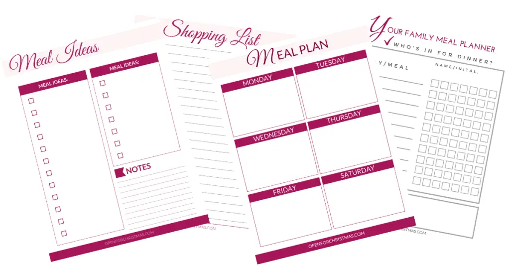 What's Inside Your Family Meal Planner