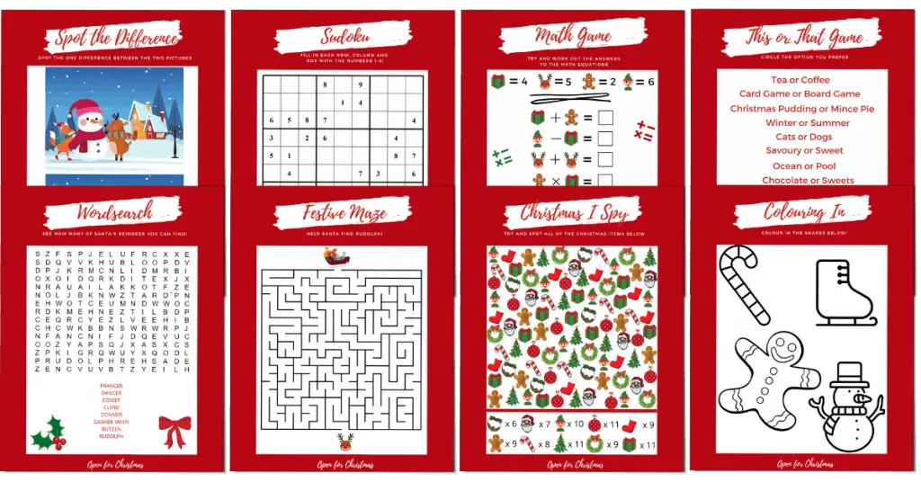 Christmas Activity Book - What's Inside