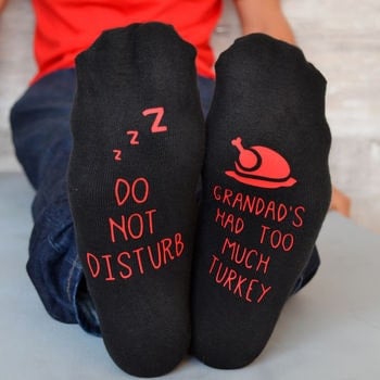 Do not disturb too much turkey socks - Christmas present - Open for Christmas