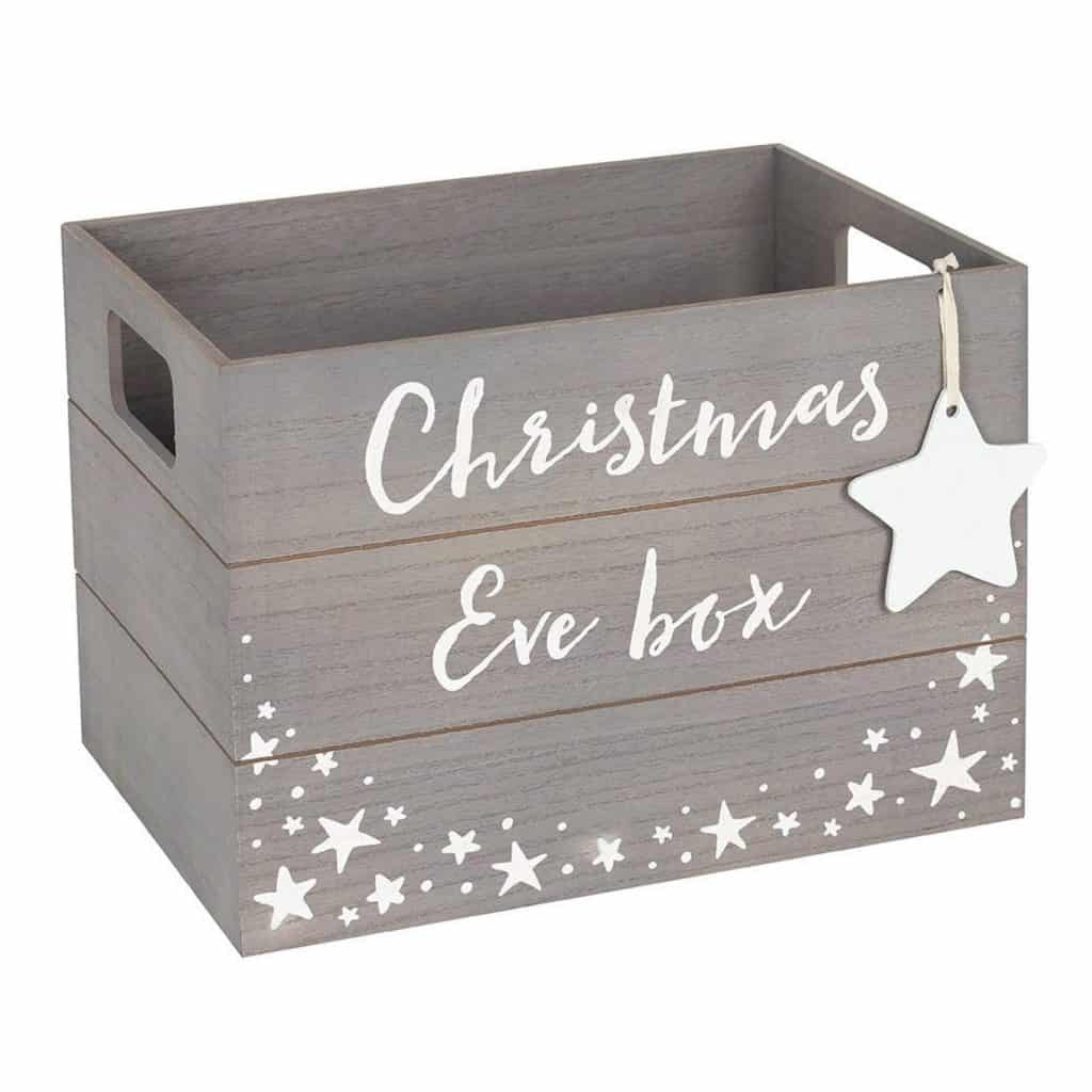 Grey Personalised Christmas Eve Crate - Open for Christmas