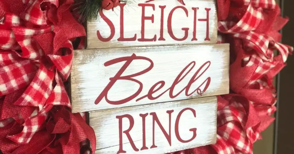 Christmas Sleigh Bells Ring Sign - Open for Christmas