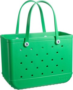 The Original X-Large BOGG Bag, a spacious and sturdy tote bag designed for beach and outdoor activities, displayed with vibrant colors and ample storage capacity.